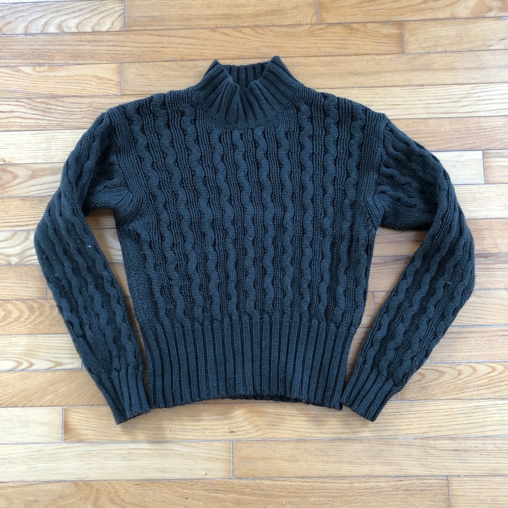 Aritzia Wilfred Cropped Merino Wool Sweater